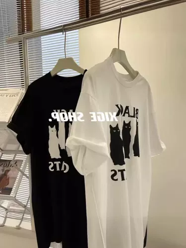 Ретро хлопковая футболка с коротким рукавом, летняя одежда, большой размер, в американском стиле, свободный крой, подходит для полных девушек, по фигуре