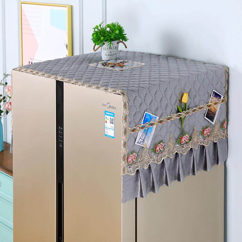 电冰箱防尘盖布蕾丝单双门顶部遮尘布盖巾防尘罩家用新款电器盖