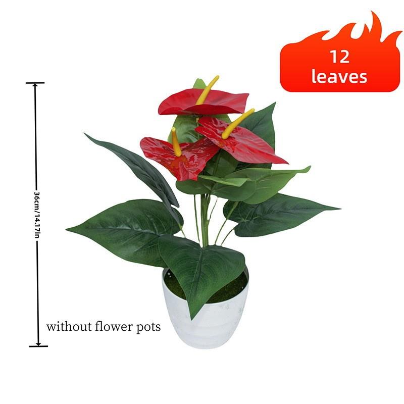 仿真植物红掌假花束客厅室内装饰盆栽摆设塑料绿植假花小盆景摆