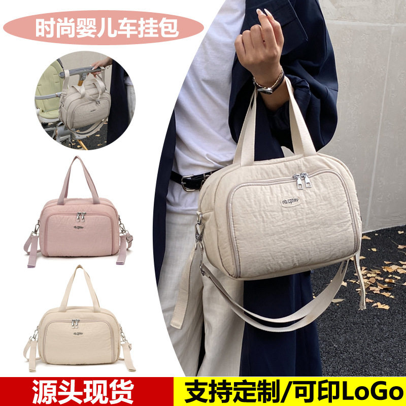 2025新款韩国ins轻便时尚妈咪包可挂童车尿布收纳包手提斜挎小包