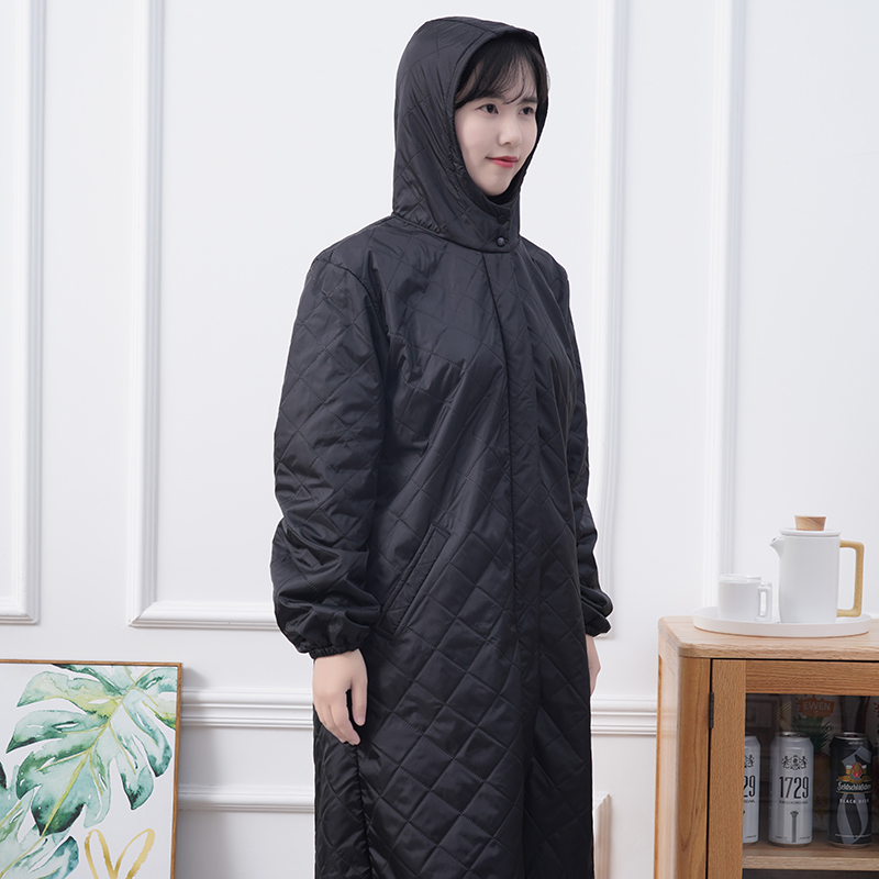 潜涵加绒纯色防水防油罩衣工作服