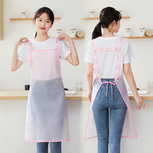 家用做饭护衣工作服女定制logo印字 防水围裙厨房防油新款 时尚 韩版