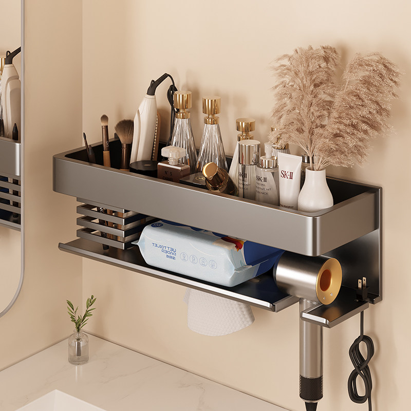 吹风机置物架免打孔卫生间壁挂电吹风支架浴室洗漱台风筒收纳挂架,家庭/个人清洁工具,吹风机置物架,淘宝优惠券,粉丝福利购,淘宝优惠卷