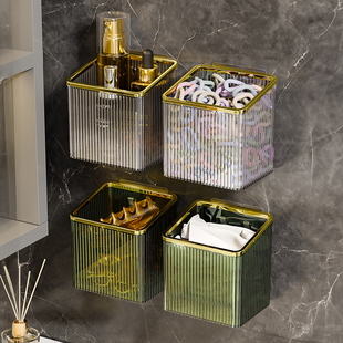 废弃洗脸巾收纳盒壁挂卫生间洗漱台用过的二次擦脸巾洁面巾收纳筒