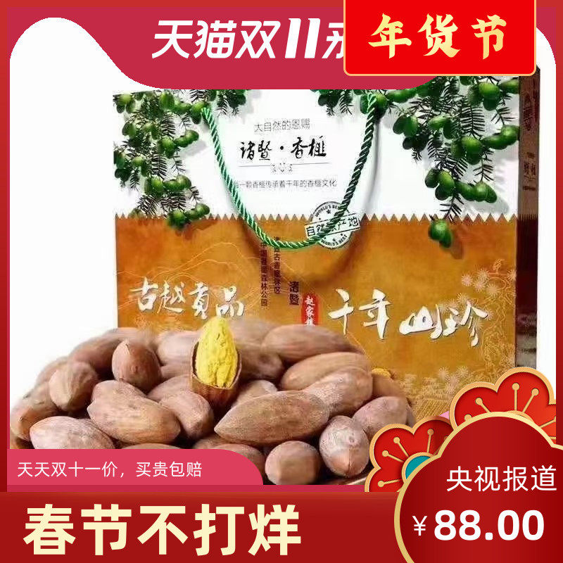 【央视报道】暨东2023新鲜采摘香榧子带壳礼盒装嵊州香榧坚果