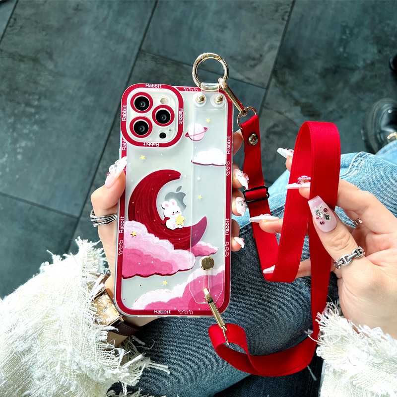 红米透明软壳潮牌腕带斜跨绳