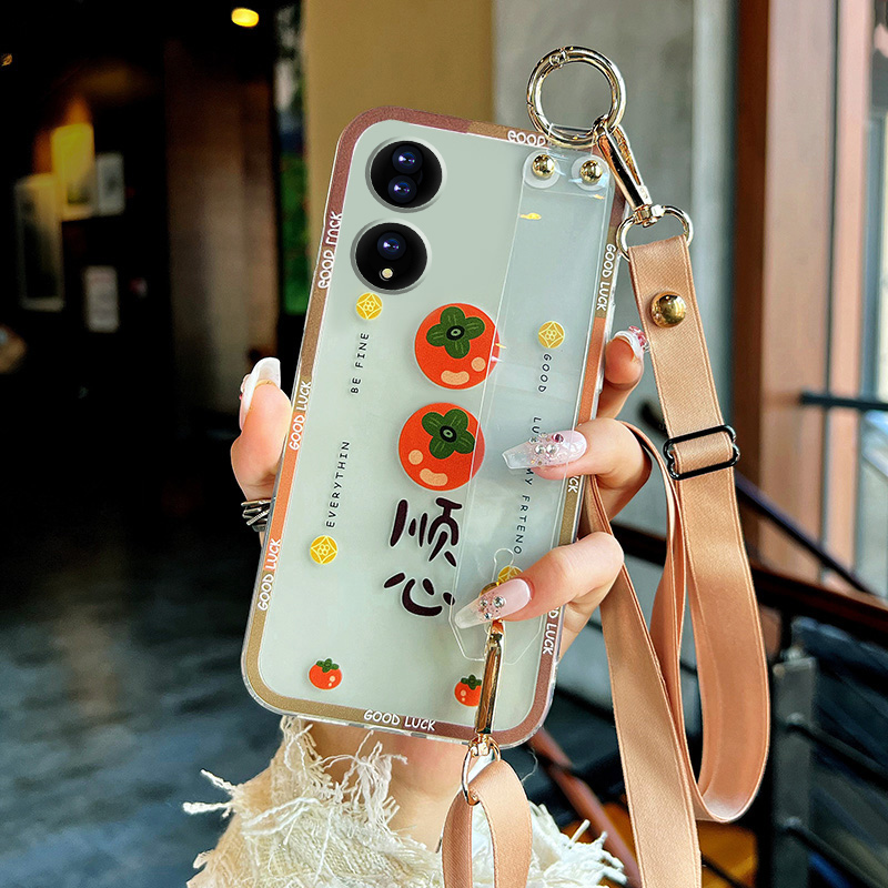 荣耀透明软壳潮牌腕带斜跨绳