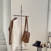 稍安物造星际系列极简衣帽架小型入户门厅卧室间不锈钢中古包豪斯