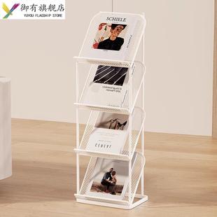 报刊架杂志架带柜子展示架书刊宣传页资料架落地办公置物架收纳层