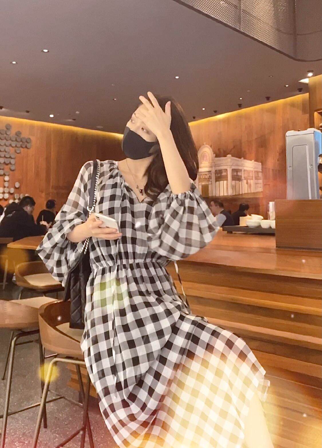 抖音爆款Linda姐高端定制 气质格子连衣裙 US1L0002|msdalam kategori Butik wanita / wanita, pakaian - dari Buy2taobao.com untuk memberikan perkhidmatan ejen Taobao profesional membeli