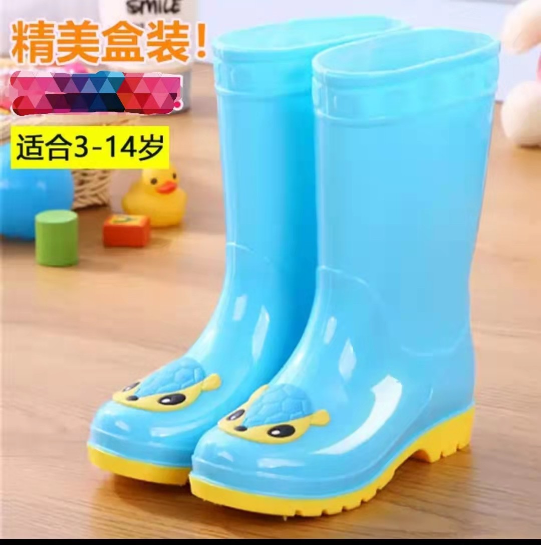 儿童雨鞋男童女童卡通宝宝水鞋可爱防滑雨靴大童加绒雨靴