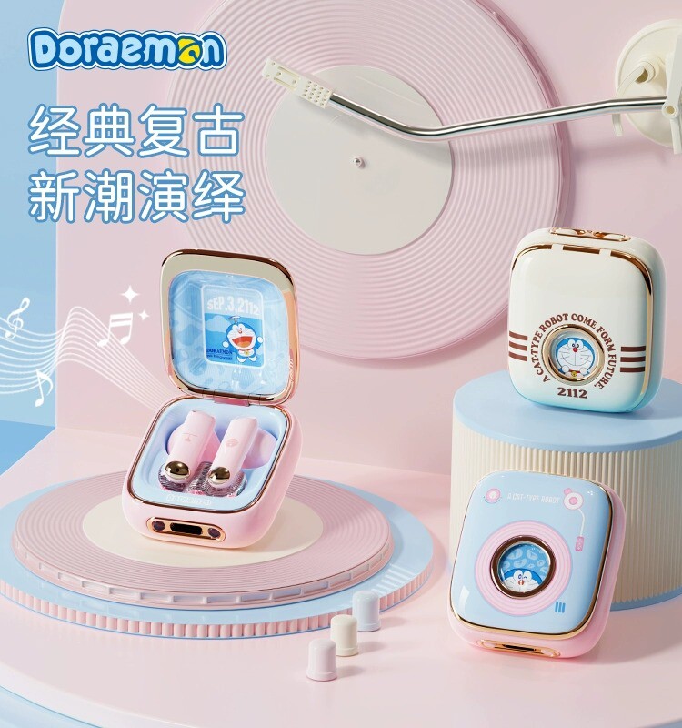 哆啦A梦蓝牙耳机真无线半入耳式超长续航可爱2024新款高颜值女生