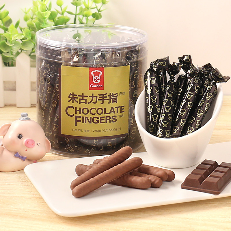 进口港版嘉顿朱古力手指饼干条巧克力味怀旧独立包装儿童休闲零食