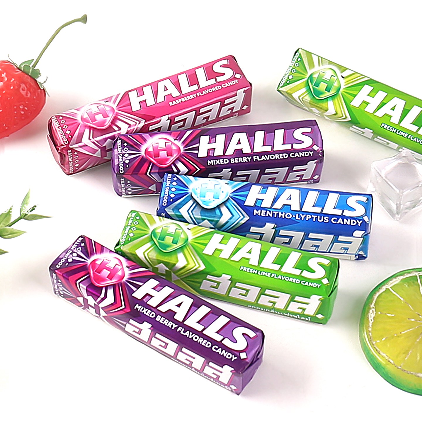 泰国进口HALLS荷氏薄荷味糖