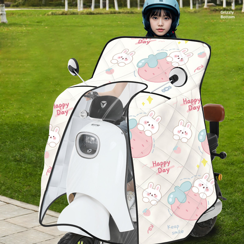 斗篷电动车挡风被四季通用中厚防风防水电瓶摩托车夏季防晒罩雅迪