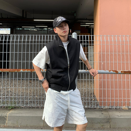 Holocene立领无袖马甲男春秋