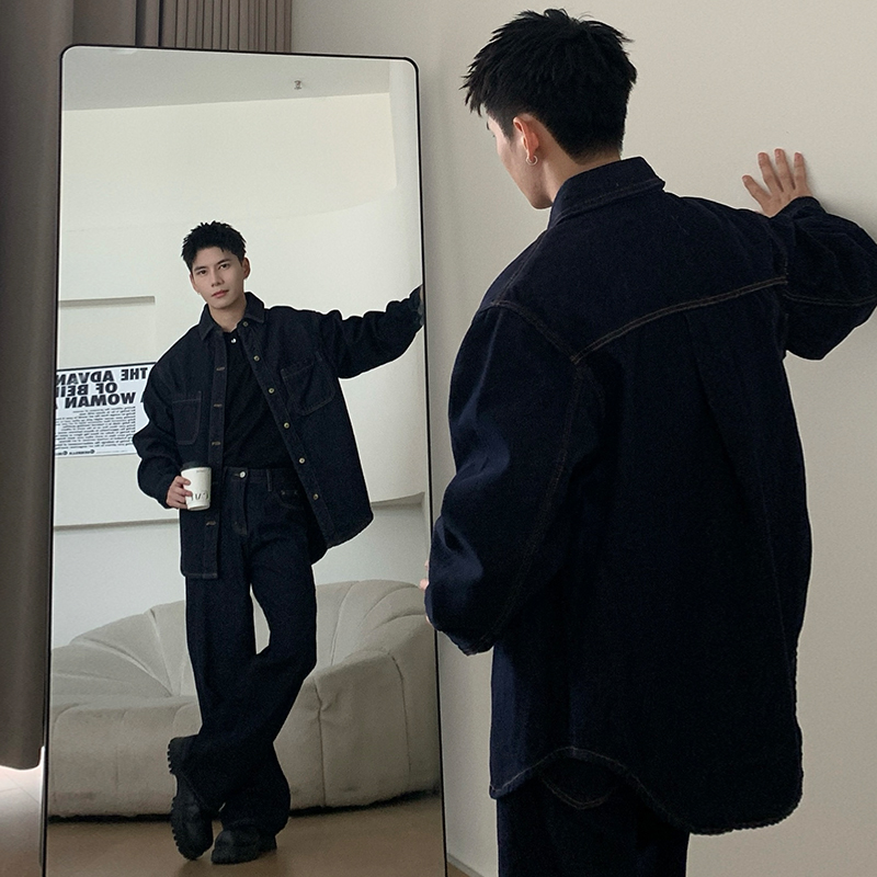 Holocene翻领秋冬宽松夹克