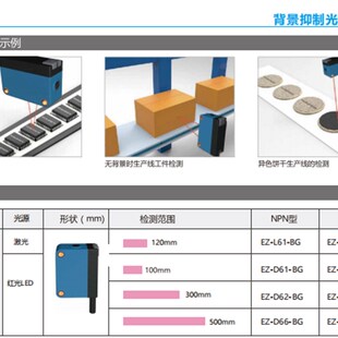 MOTEE摩特智能光电开关EZ-D61/D62/D66-BG EZ-L61-BG光电传感器