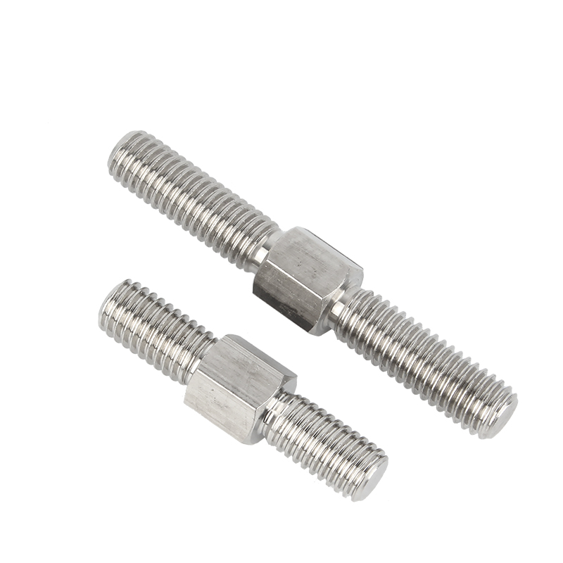 304不锈钢外六角正反牙双头螺丝螺栓丝杆左旋右旋双向螺杆M3-M14