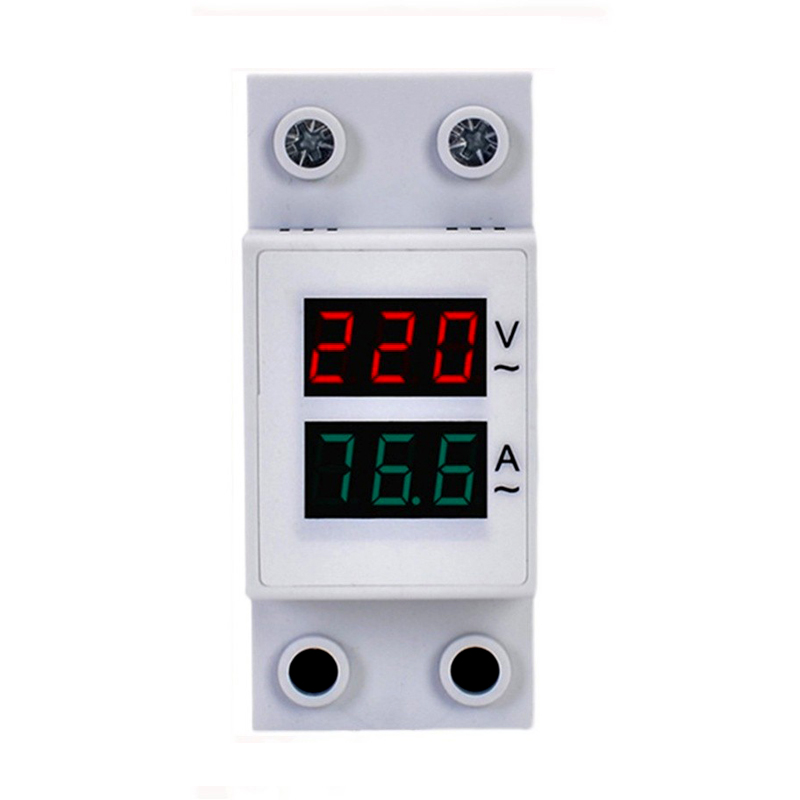 交流电流电压数显表头家用2P3P导轨空开220V智能数字表用电监测仪