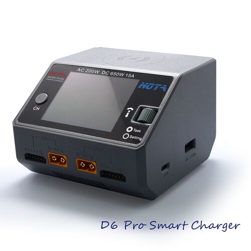 HOTA D6Pro 650W 15A双通道智能航模充电器FPV穿越机锂电池充电器