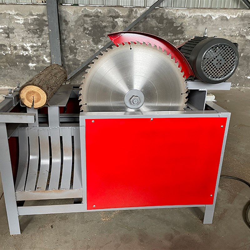 全自动圆木断木锯方木原木截断锯小型断木机木工切段机台式断料机