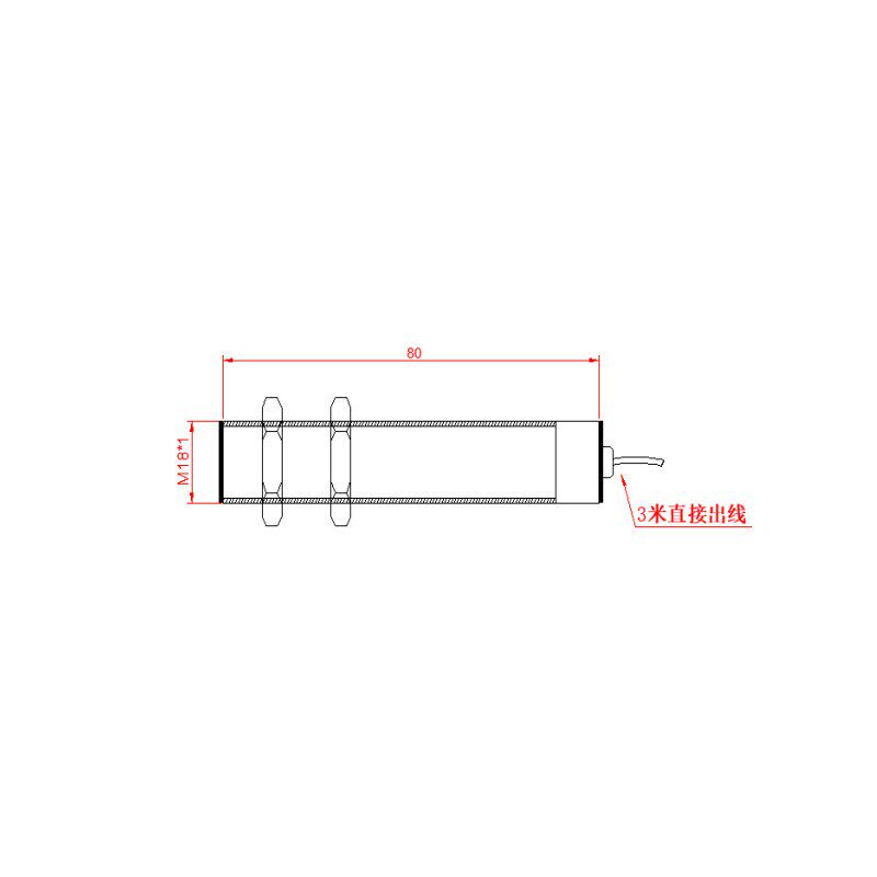红外测速传感器模拟量4-20mA通讯RS485输出激光电集成转速变送器