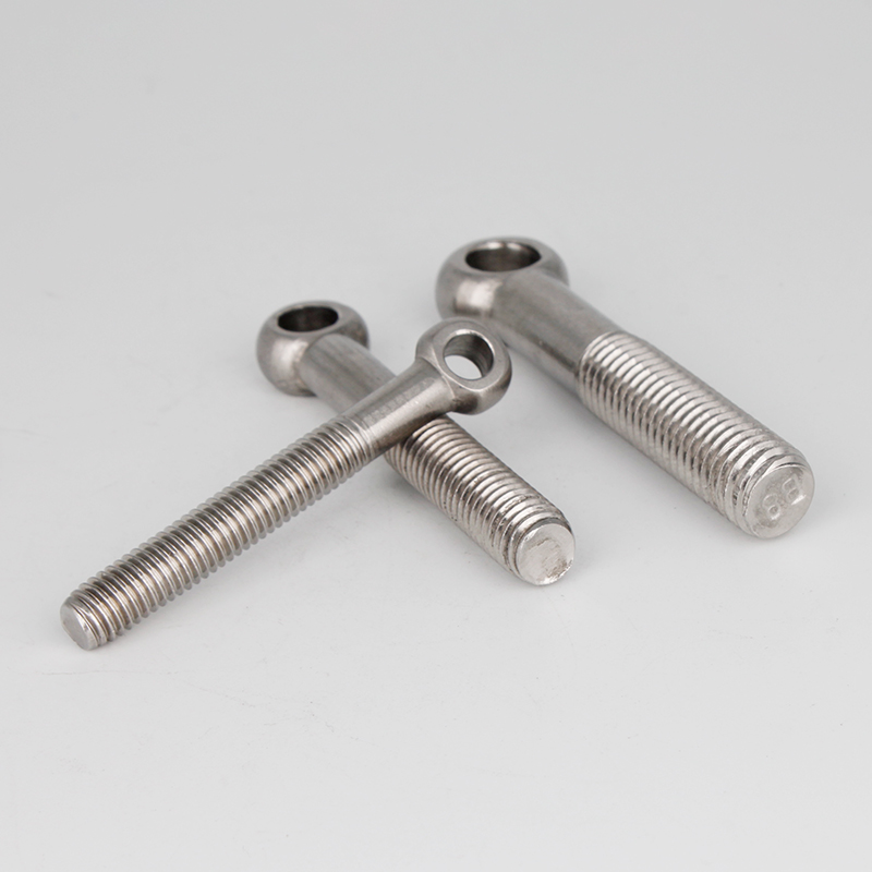 304不锈钢活接螺丝吊环活节螺杆带孔活结螺栓加长丝杆M8 M10 M12