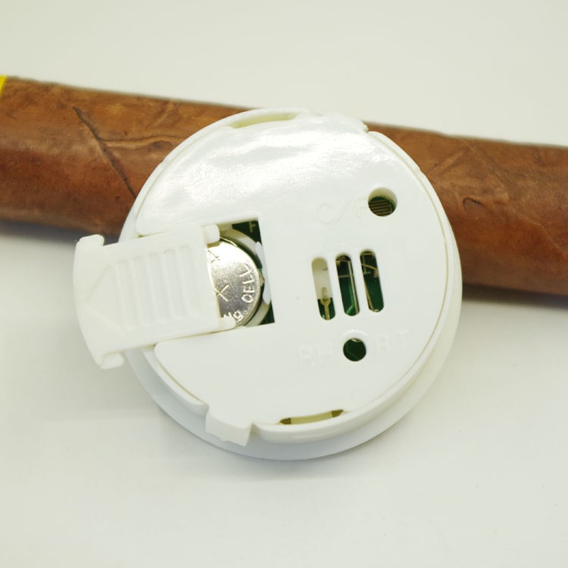 圆形嵌入式温湿度计雪茄保湿盒酒柜配件迷你电子数显室内外爬虫宠