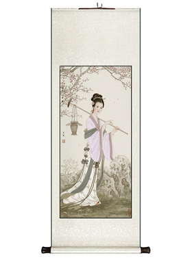 金陵十二钗美女人物卷轴挂画