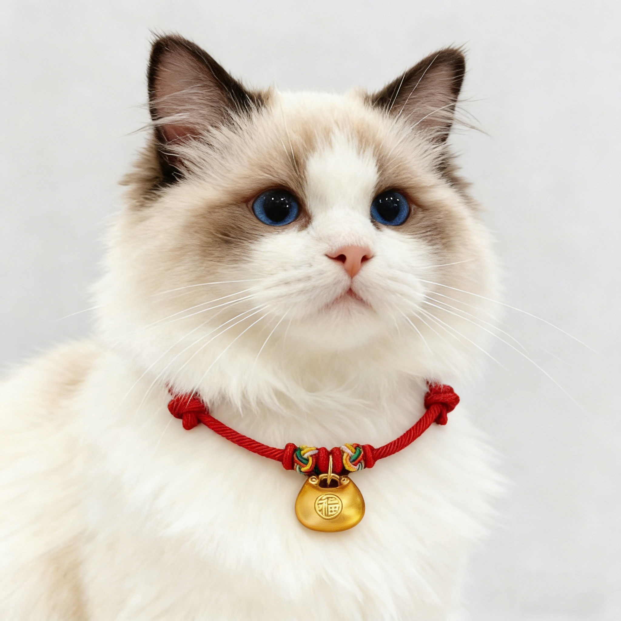 宠物新年长命锁长命百岁编绳项圈春节猫咪狗金色项链红色装饰无声,宠物/宠物食品及用品,围巾/口水巾,淘宝优惠券,粉丝福利购,淘宝优惠卷