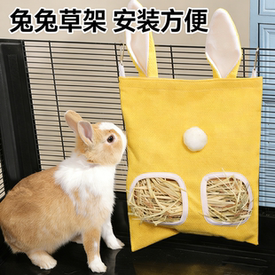 新款兔子草架悬挂式干草袋喂食荷兰猪兔笼专用兔子耐咬耐抓喂食器