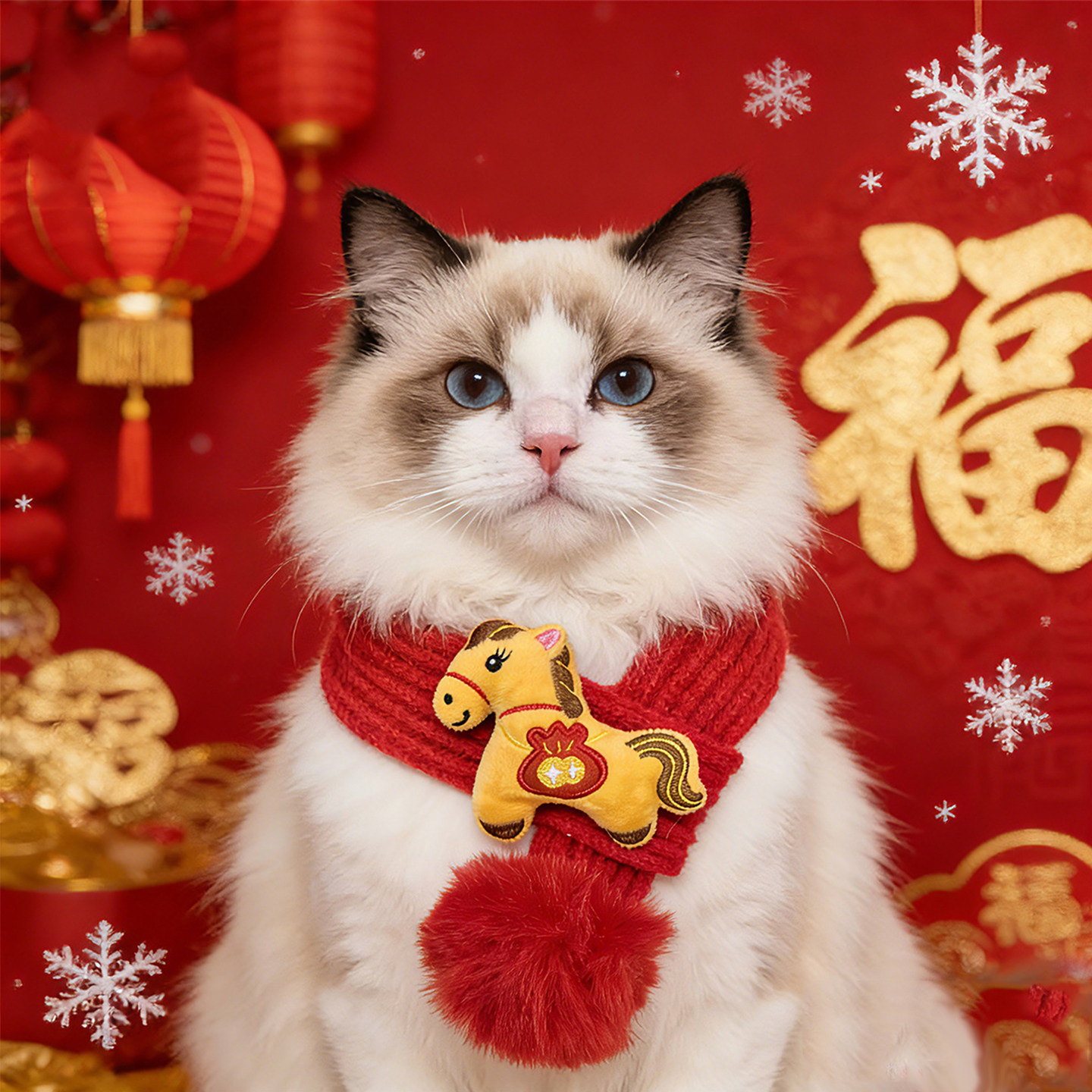 2026新款马年猫咪新年装饰小猫围脖宠物小配饰围兜保暖喜庆口水巾,宠物/宠物食品及用品,围巾/口水巾,淘宝优惠券,粉丝福利购,淘宝优惠卷