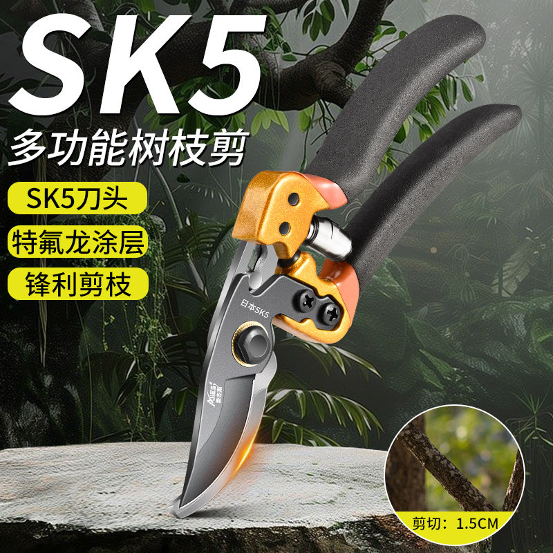 爱杰斯SK5多功能树枝剪园艺修剪剪刀修枝果树专用强力剪园林工具