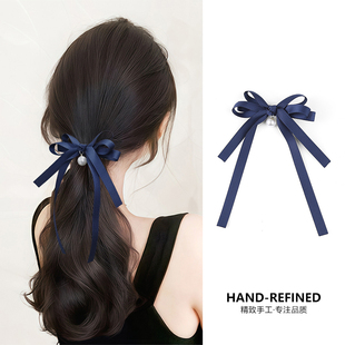 日系飘带发饰蝴蝶结森系超仙简约风头花盘发夹子发圈皮筋韩国头饰