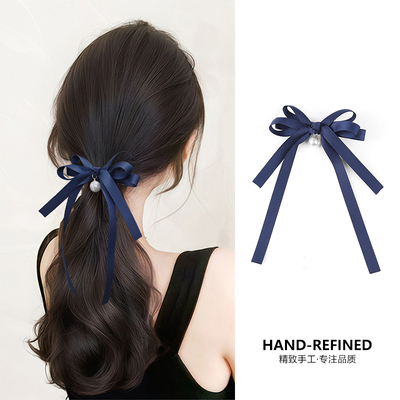 日系飘带发饰蝴蝶结森系超仙简约风头花盘发夹子发圈皮筋韩国头饰