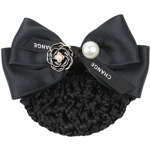 新款山茶花职业头花护士银行酒店前台乘务员气质盘发工作上班发饰