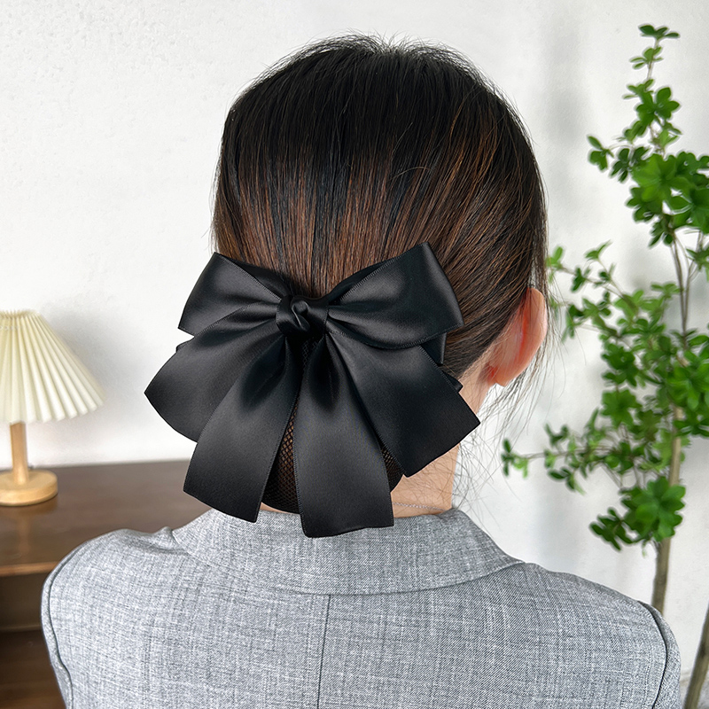 职业头花高级感纯色百搭