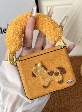 适用华为purax手机壳折叠屏Purax典藏版保护套新款黄色复古立体马Pokcet2外壳挂绳中轴全包p50pocket女款硬壳