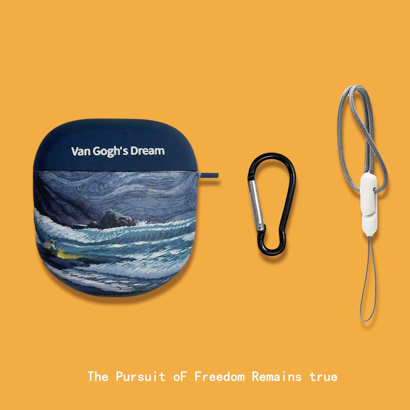 Bose Ultra 开放式耳机壳适用bose大鲨qc消噪耳塞Ultra3代真无线蓝牙耳机保护套小鲨二2代软盒441408情侣油画