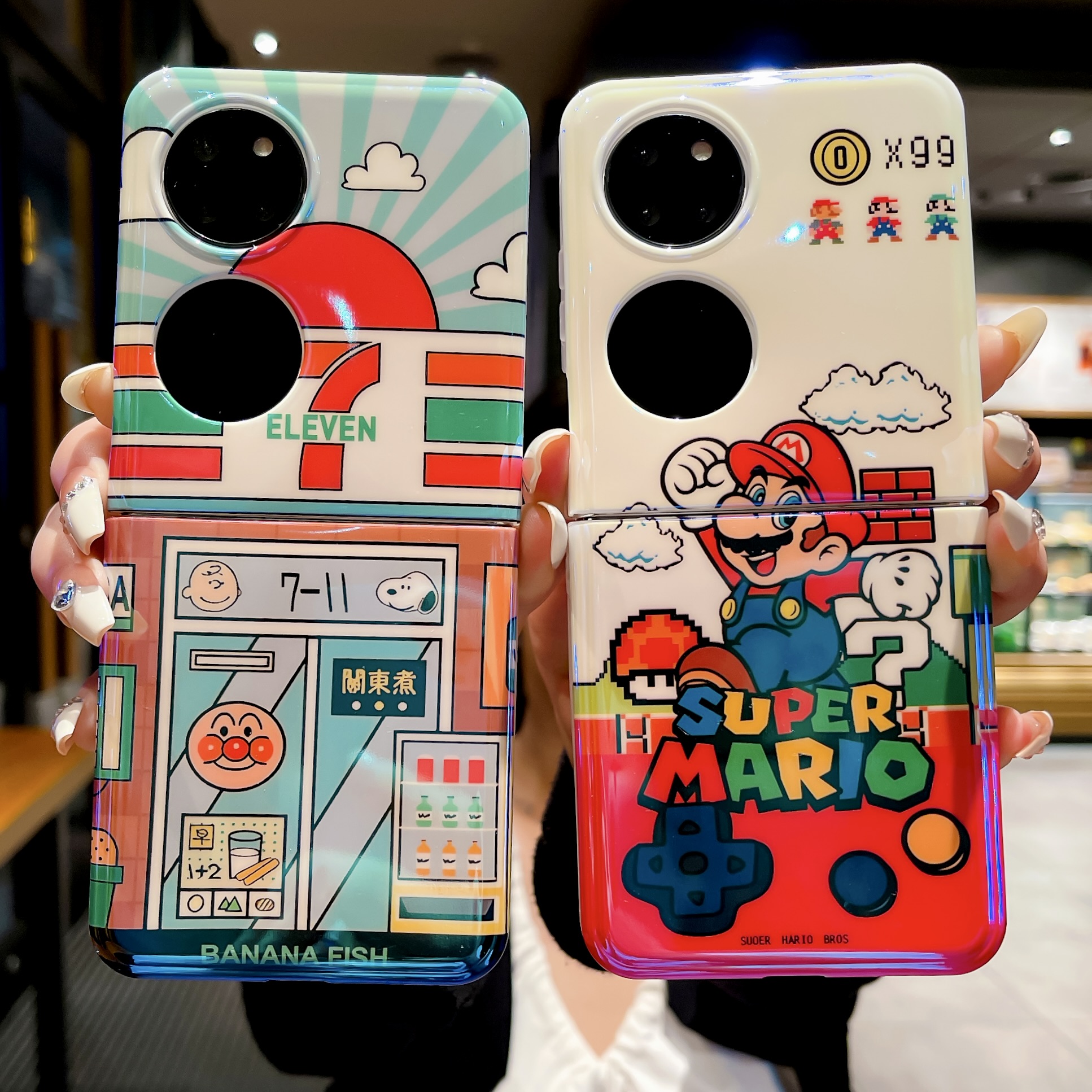 适用华为pocket2手机壳华为手机宝盒折叠屏p50pockets保护套卡通马里奥pocket s全包超薄蓝光tpu硅胶防摔软壳