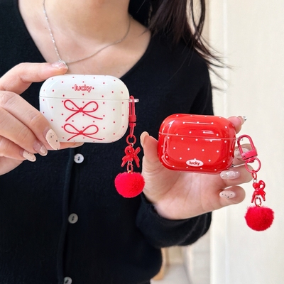 ins风波点蝴蝶结AirPods保护壳