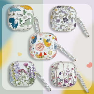 可爱恐龙三星buds live耳机壳新款三星buds2pro蓝牙耳机保护套live硅胶软壳透明2pro外壳创意防摔pro盒fe适用