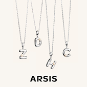 明星同款 ARSIS纯银字母吊坠项链轻奢银饰锁骨链情人节礼物