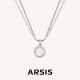ARSIS流光白月光蛇骨链法式 轻奢简约百搭饰品小众设计感项链女