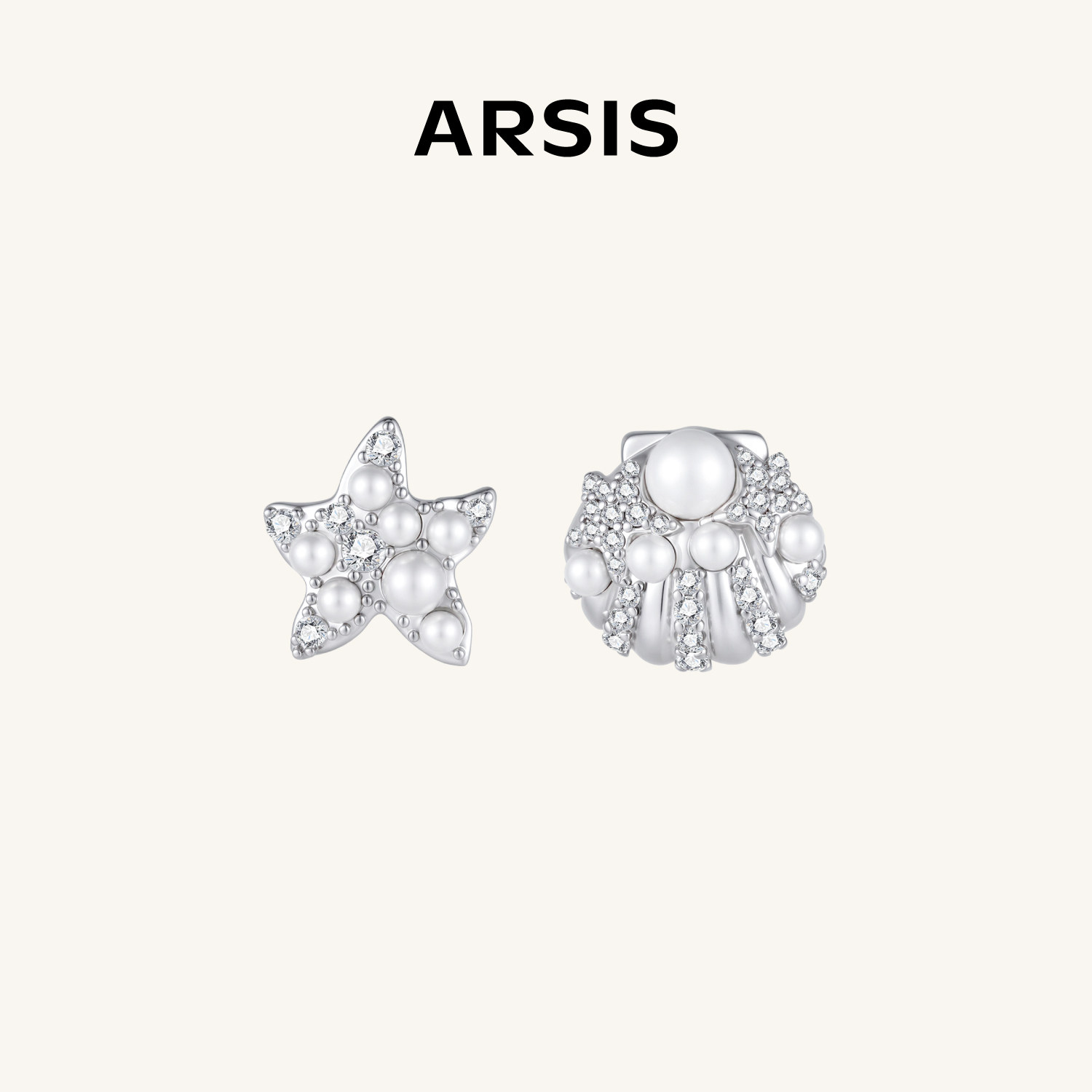 ARSIS曦海海星贝语耳钉原创设计