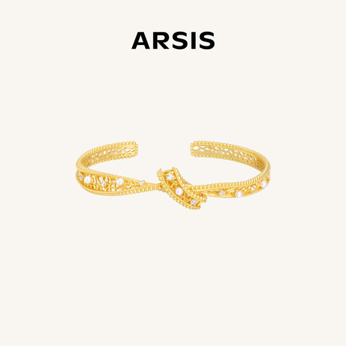 ARSIS法式复古飘带手镯女轻奢