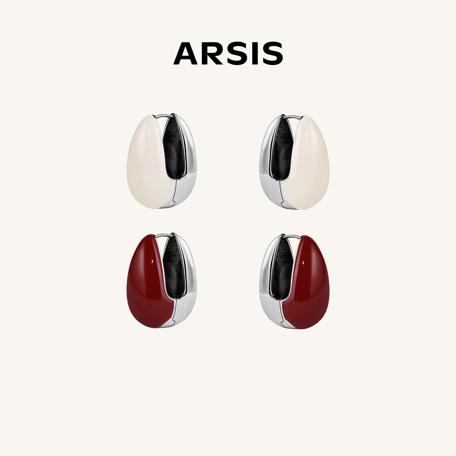 【新款】ARSIS流光云雾两戴耳扣小号珐琅耳饰高级感耳环耳钉轻奢