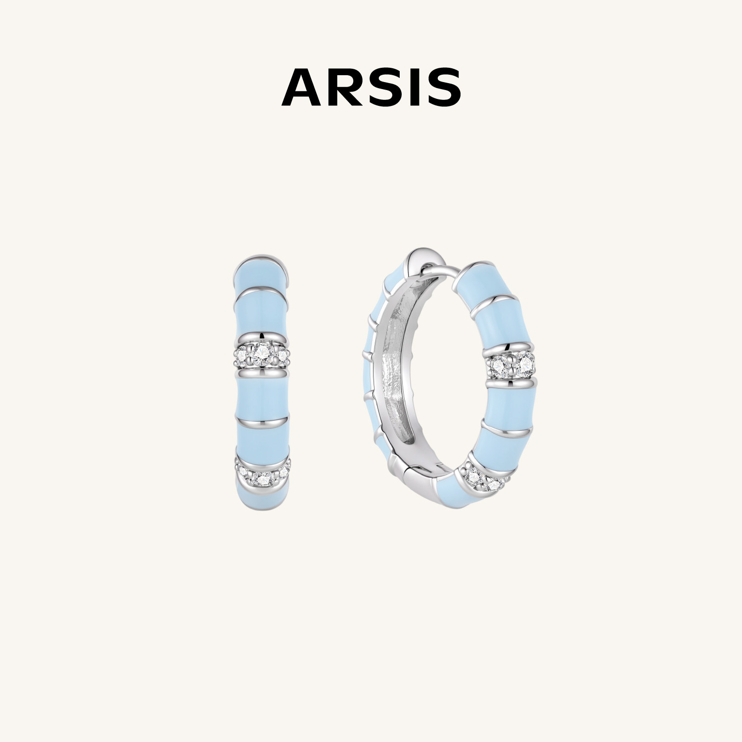 ARSIS曦海多巴胺海浪耳环新款图片