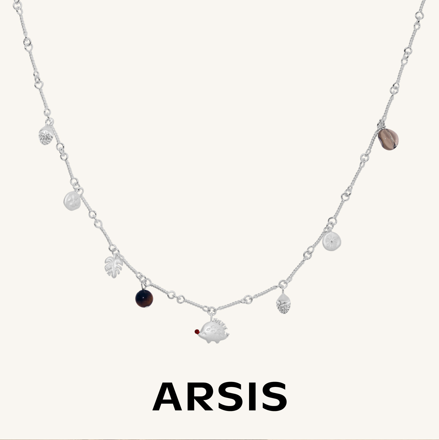 【新款】ARSIS小森林刺猬吊坠项链叠戴锁骨链小众轻奢高级吊坠女